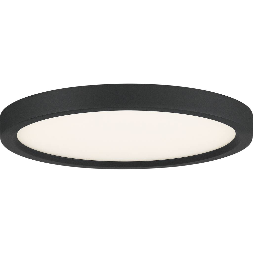 Quoizel Outskirts Earth Black 11-inch LED light Flush Mount