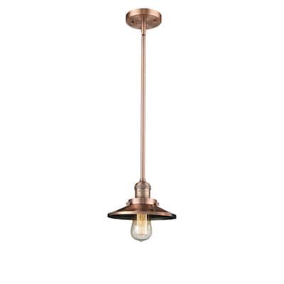 Innovations Lighting Franklin Restoration Railroad - 1 Light 8" Stem Hung Mini Pendant