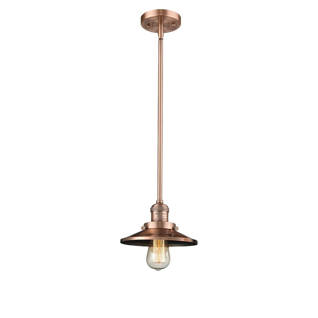 Innovations Lighting Franklin Restoration Railroad - 1 Light 8" Stem Hung Mini Pendant