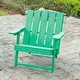 preview thumbnail 108 of 172, Shoreline Fully Assembled All-Weather HDPE Outdoor Folding Modern Adirondack Chair Green
