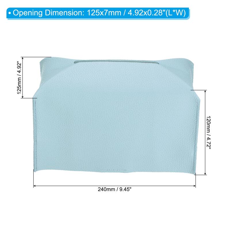 9.4x5x4.7" Tissue Box Cover PU Leather Decorative Holder Dispenser