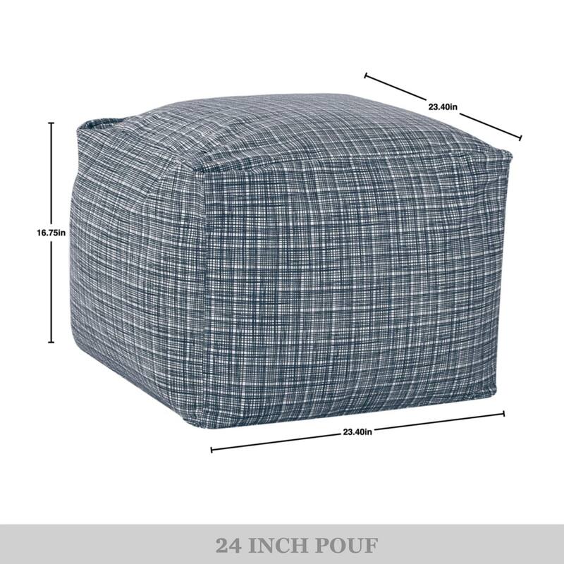 CraftPorch Glam 24 Inch Velvet Upholstered Pouf