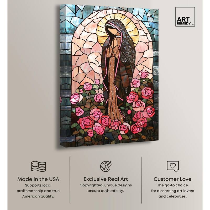 Glass Rosarium Guardian Canvas by Art Remedy, Gallery Wrapped