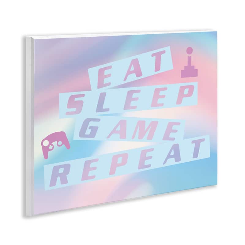 Stupell Pastel Eat Sleep Game Wall Plaque Art Design By Yass Naffas Designs
