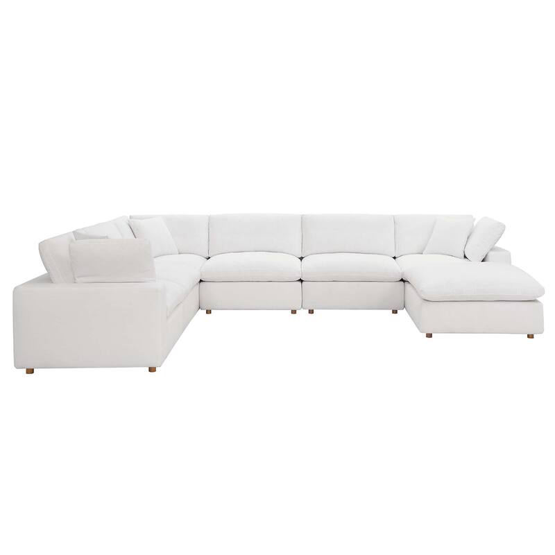 Commix 7-Piece Down Filled Overstuffed Sectional Sofa