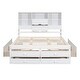 preview thumbnail 21 of 51, Wood Platform Storage Bed Bookcase Headboard Beds w 8 Drawers