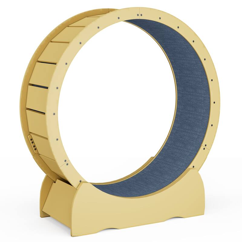 Anmytek Indoor Cat Exercise Wheel Solid Wood Pet Fitness Running Wheel for Kittens Adult Cats