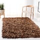 SAFAVIEH Handmade Leather Shag Carlijn Modern Decorative Rug - 6' x 9' - Brown