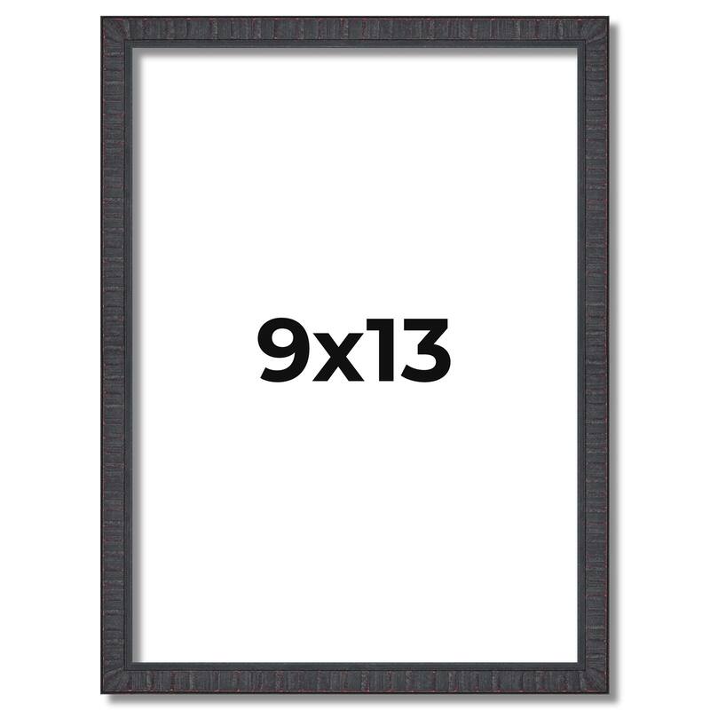 9x13 Frame Brown Solid Wood Picture Frame - Complete Modern Photo