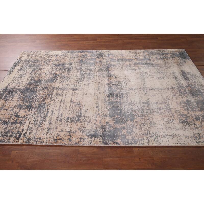 Abstract Modern Area Rug Hand-Knotted Wool Carpet - 5'0"x 7'11"