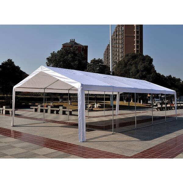 Shop Outsunny White Heavy Duty Party And Event Tent Overstock 18004814