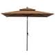 preview thumbnail 50 of 76, Pellebant 9 x 5 Ft Outdoor Double Top Market Umbrella