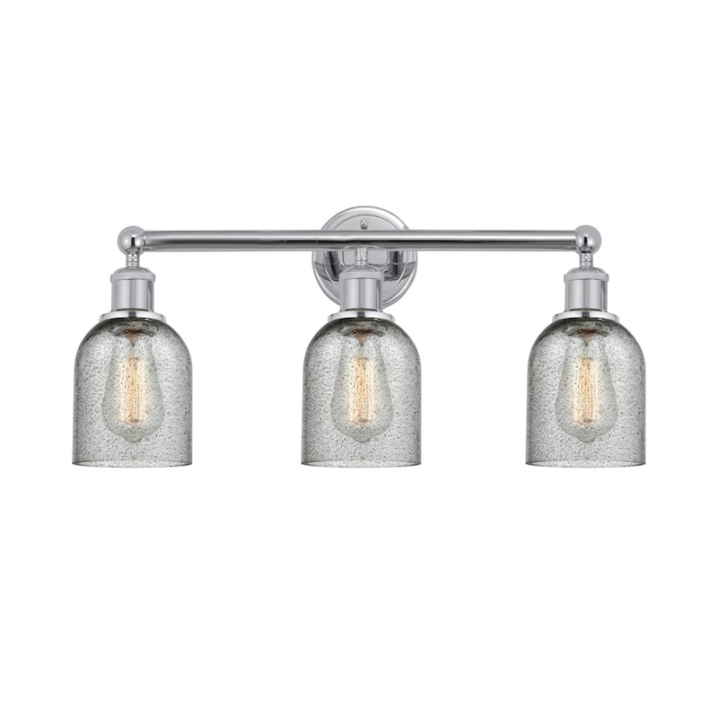 Innovations Lighting 616-3W-12-23 Caledonia Vanity Caledonia 3 Light - Polished Chrome / Charcoal