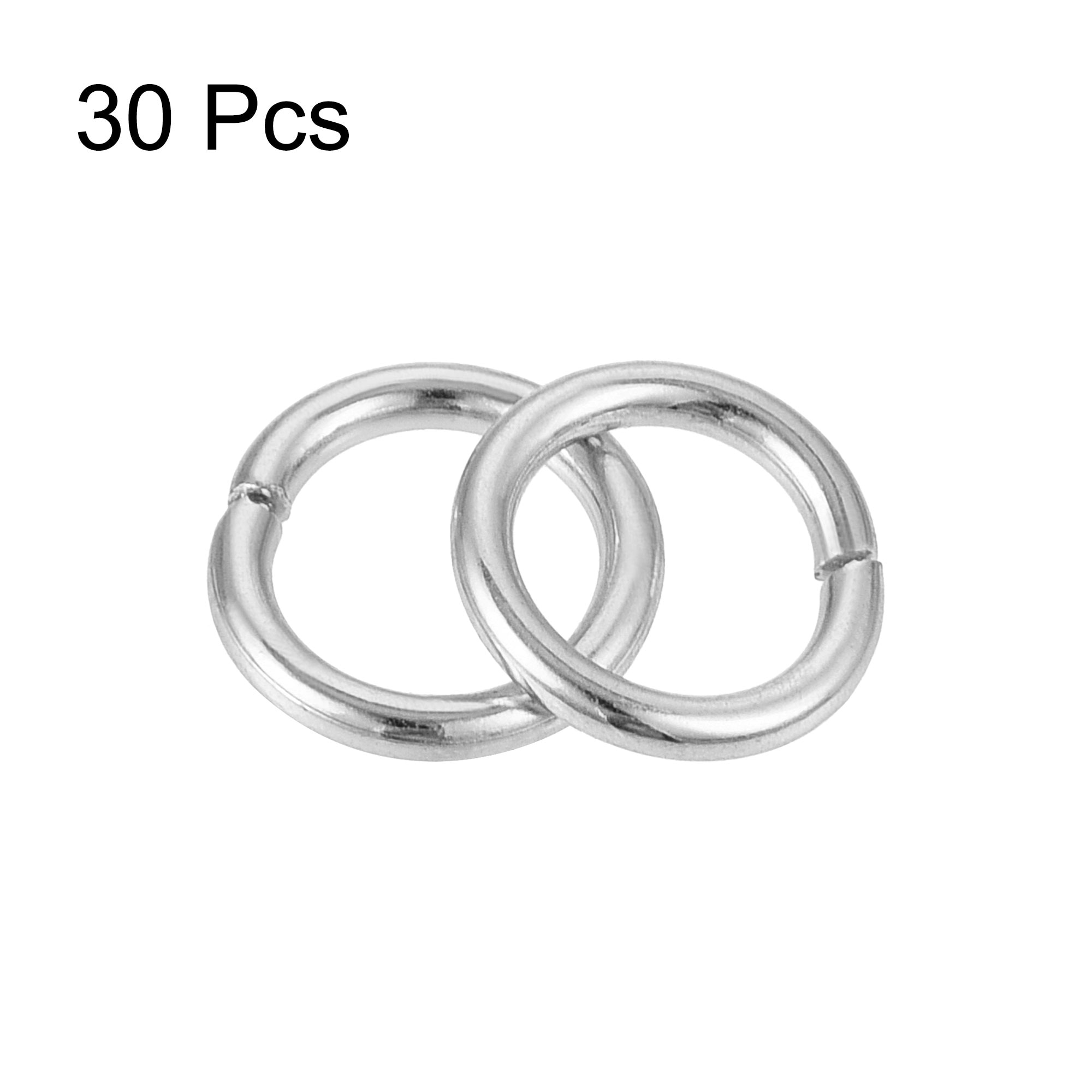  90Pcs 6 Sizes Silver Metal O Rings Multi-Purpose Heavy