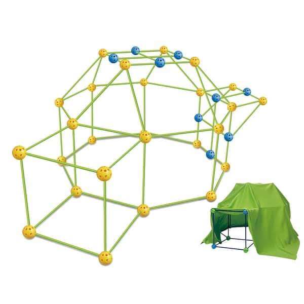 Glow In The Dark Tent Fort Building Kit for Kids 101 Pack Kids