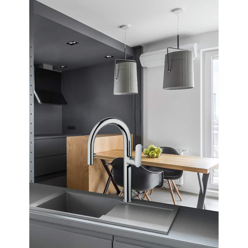LaToscana Nove Single Handle Pull-Down Spray Kitchen Faucet