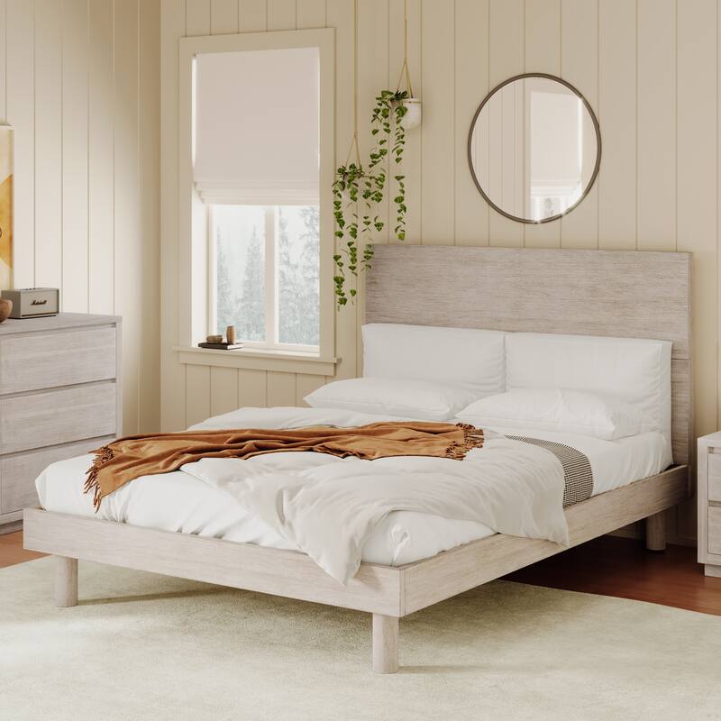Solid Wood Grain Platform Bed Frame On Sale Bed Bath & Beyond 38288834