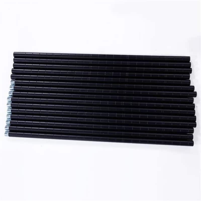 6-Layer Plastic Coated Polygonal Corner Shelf with 2" PP Wheels - (26.77 x 26.77 x 70.87)"