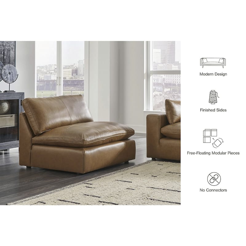 Signature Design by Ashley Emilia Medium Brown 6-Piece Sectional - 170"W x 130"D x 36"H