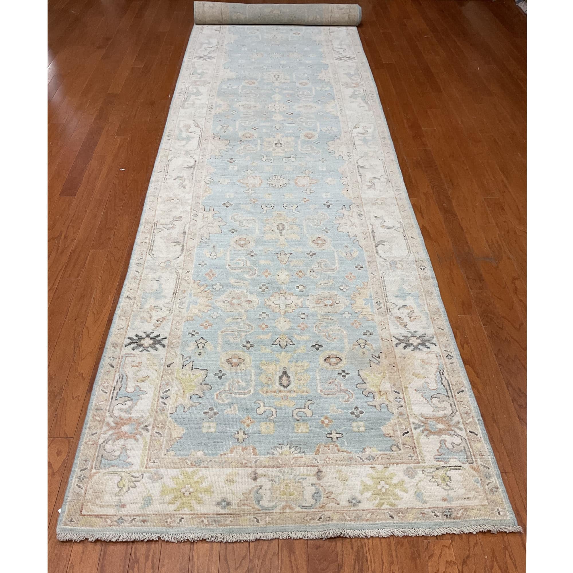 HERAT ORIENTAL Handmade Oushak Wool Runner - 4'1" x 20'2"