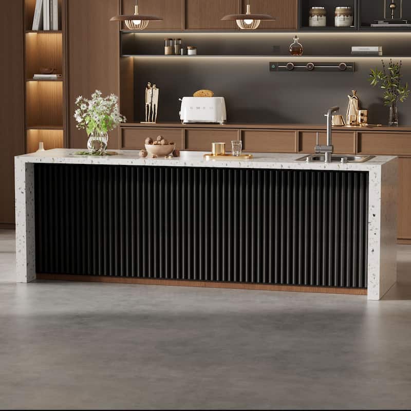 93.5" x 7.9" Slat Acoustic Wall Panels for Ceiling and Wall Decor, 4-Pack (21 sq ft)