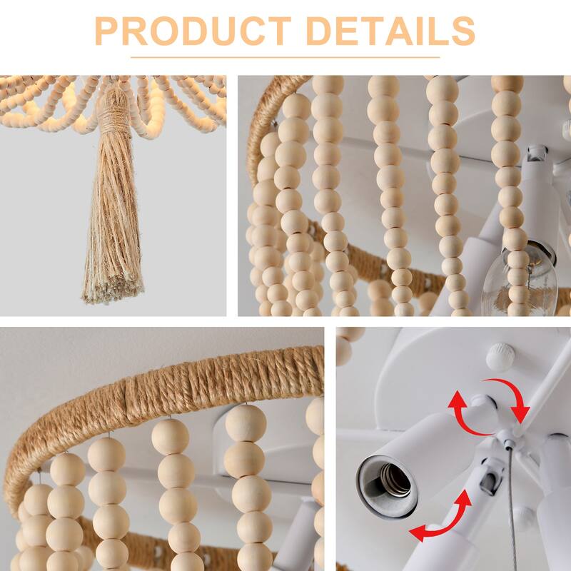 OYIPRO 3 - Light 12'' Bohemia Beaded Flush Mount Light Fixtures