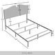 preview thumbnail 15 of 18, CraftPorch Modern Linen Nailhead Curvaceous Upholstered Bed