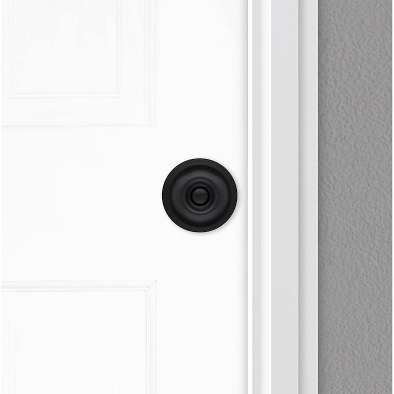 Kwikset Regina Privacy Door Knob Set with Round Rose from the SafeLock
