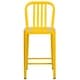 preview thumbnail 25 of 116, 2 Pack 24'' High Metal Indoor-Outdoor Counter Height Stool w/ Vertical Slat Back