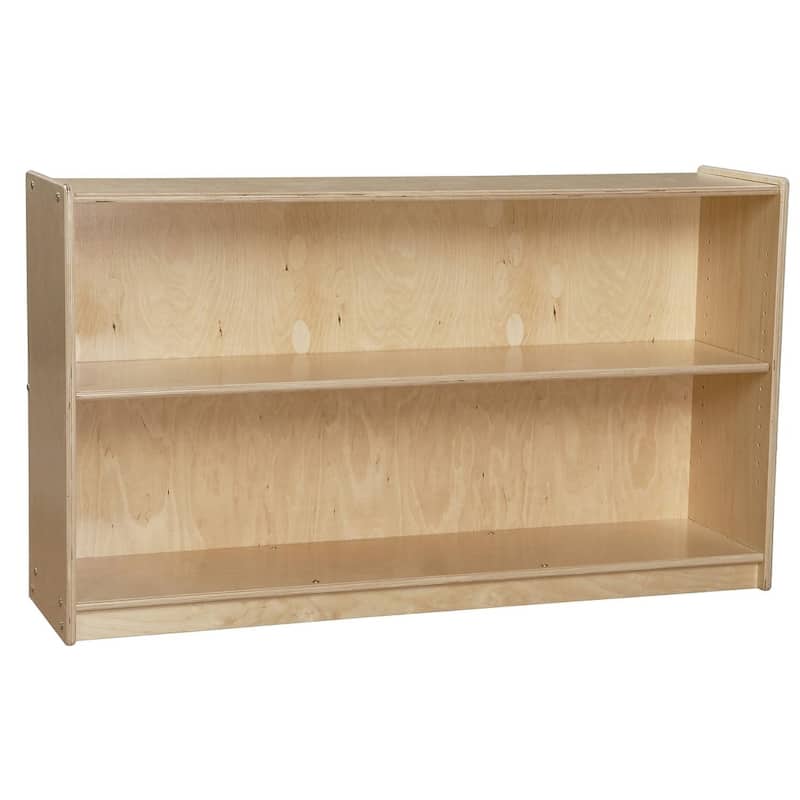 Contender 2 Shelf Bookcase Unit with Adjustable Shelves, Toy Organizer Bookshelves Montessori Furniture in Classroom
