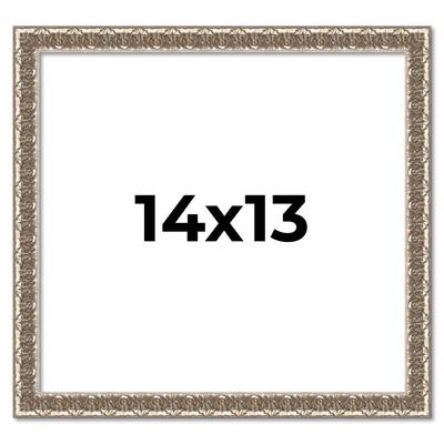 14x13 Frame Silver Versailles Ornate Solid Wood Picture Frame | 1 Inch
