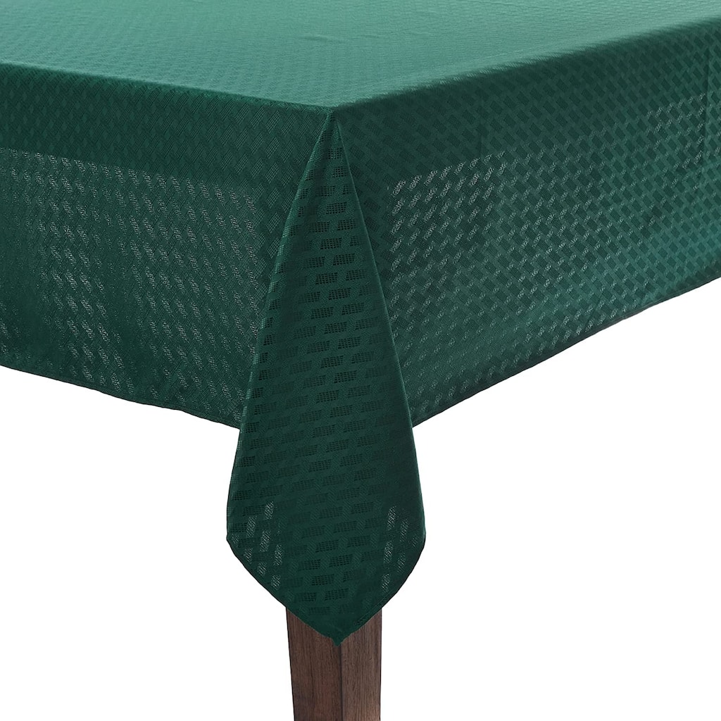 Violet Linen Christmas Novelties Ribbed Striped Pattern Tablecloth