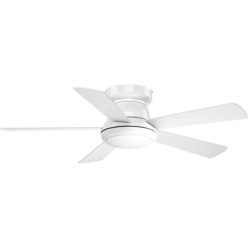 Progress Lighting Vox 52" 5 Blade Hugger Ceiling Fan with LED Light - White