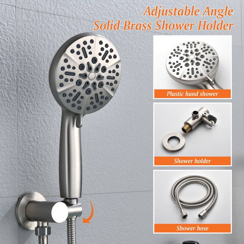 Wall Mounted Tub Filer With Hand Shower Single Handle Tub Faucet With sprayer Modern Bathtub Faucet Set With Tub Spout And Valve