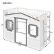 preview thumbnail 99 of 112, Solid Wood House Loft Bed With Ladder for Kids, Boys and Girls, Bedroom