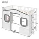 preview thumbnail 70 of 112, Solid Wood House Loft Bed with Ladder for Kids