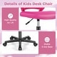 preview thumbnail 13 of 41, Height-adjustable Ergonomic Kids Desk Chair with Universal Casters-Blue