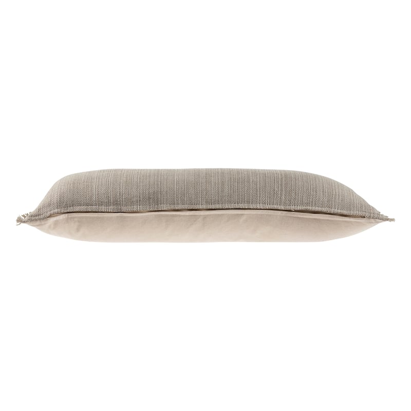 Sevita Neutral Tan Lumbar Throw Pillow