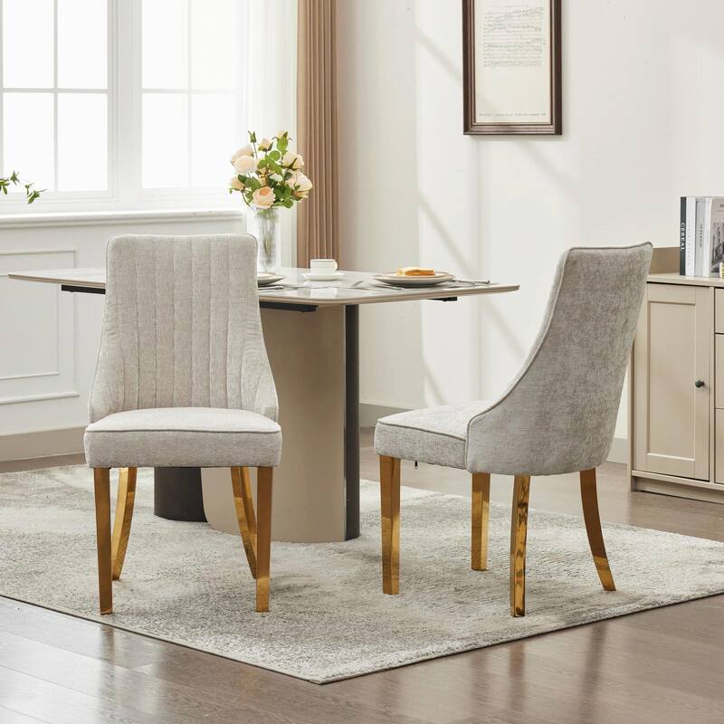 Rayon Cloth Flocking Chenille Dining Chairs