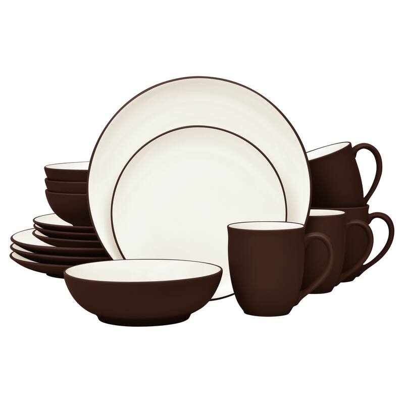 Noritake Colorwave 16-Piece Coupe Dinnerware Set, Service For 4 - Chocolate