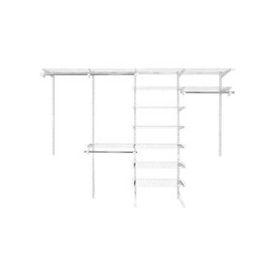 Rubbermaid FastTrack 6 to 10 Ft Wide White Wire Closet Configuration Storage Kit - 51