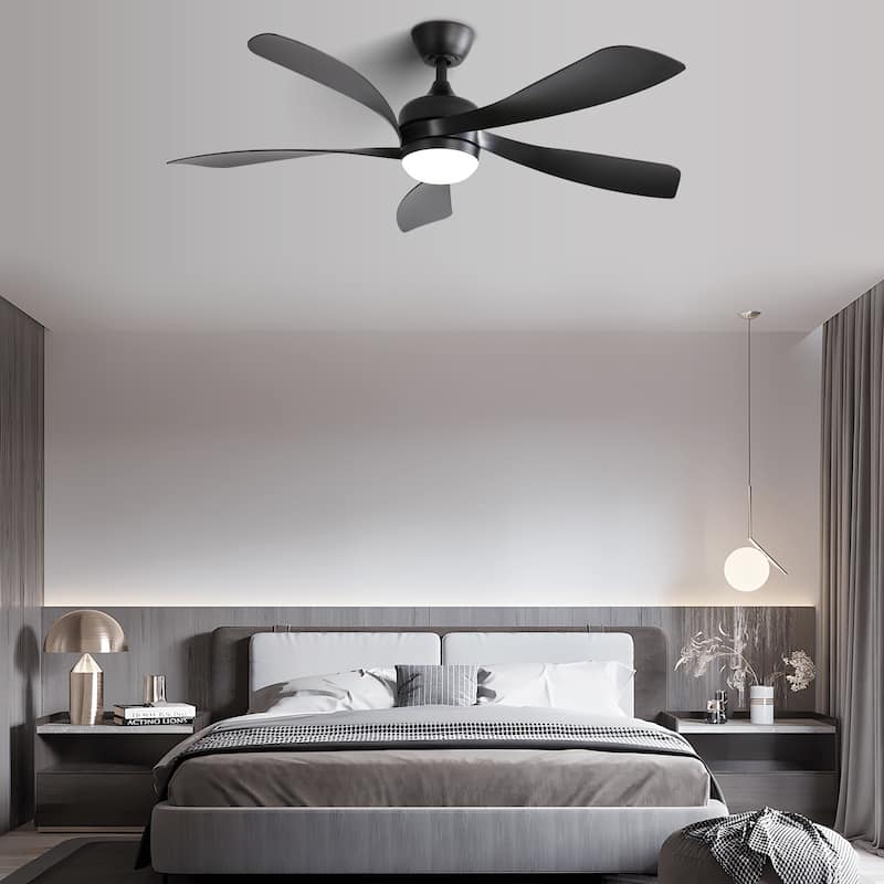 5 ABS Blades Propeller Smart Ceiling Fan with Dimmable LED Light ...