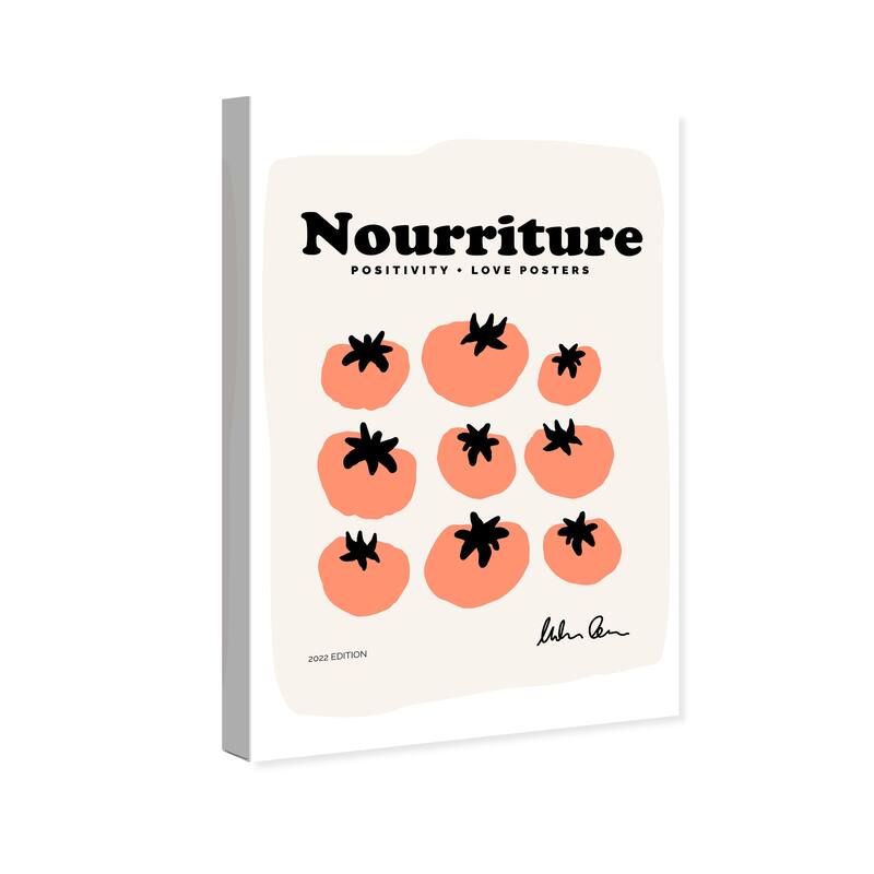 Wynwood Studio Canvas Food and Cuisine Nourriture Poster Orange and Peach Modern & Contemporary Wall Art Canvas Print