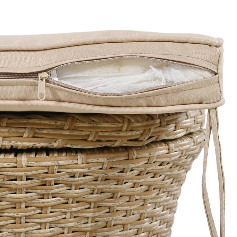 5-Piece Wicker Patio Conversation Set with Cushions