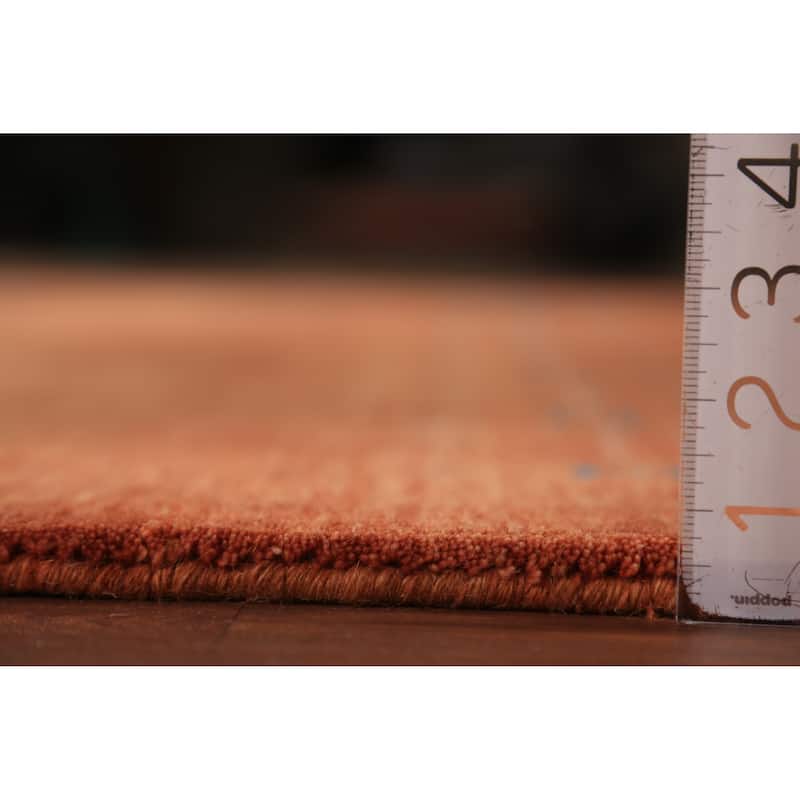 Tribal Orange Gabbeh Oriental Area Rug Handmade Wool Carpet - 6'7" x 9'9"