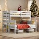 preview thumbnail 14 of 21, Wood Twin XL over Queen Bunk Bed with Ladder