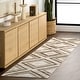 preview thumbnail 20 of 19, Nuloom Akari SpinClean Transitional Diamond Machine Washable Area Rug 2'6" x 8' Runner - Light Brown - Runner