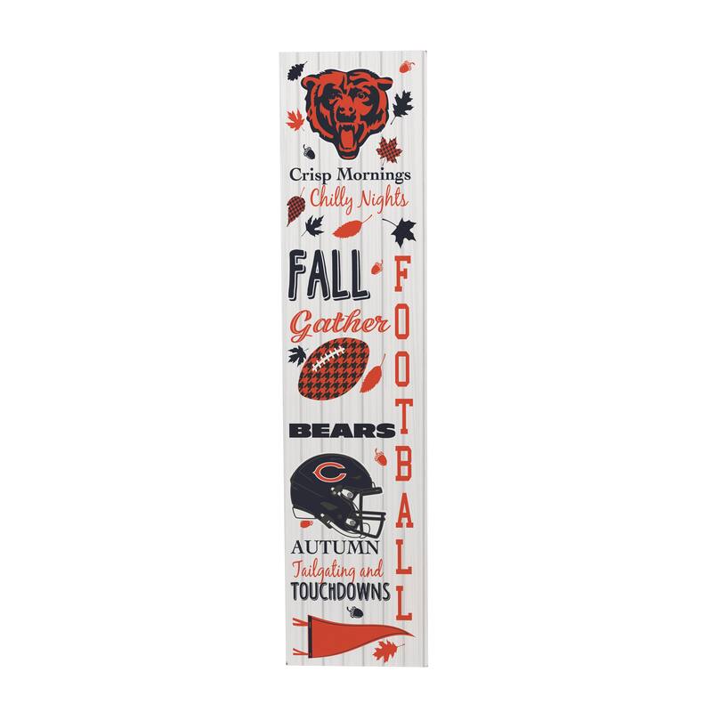 47" Double Sided Seasonal Porch Leaner, Chicago Bears - 47" x 11.25"