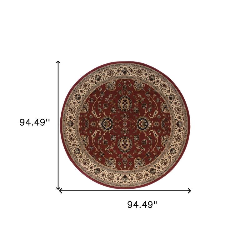 HomeRoots Oriental Traditional Square Area Rug