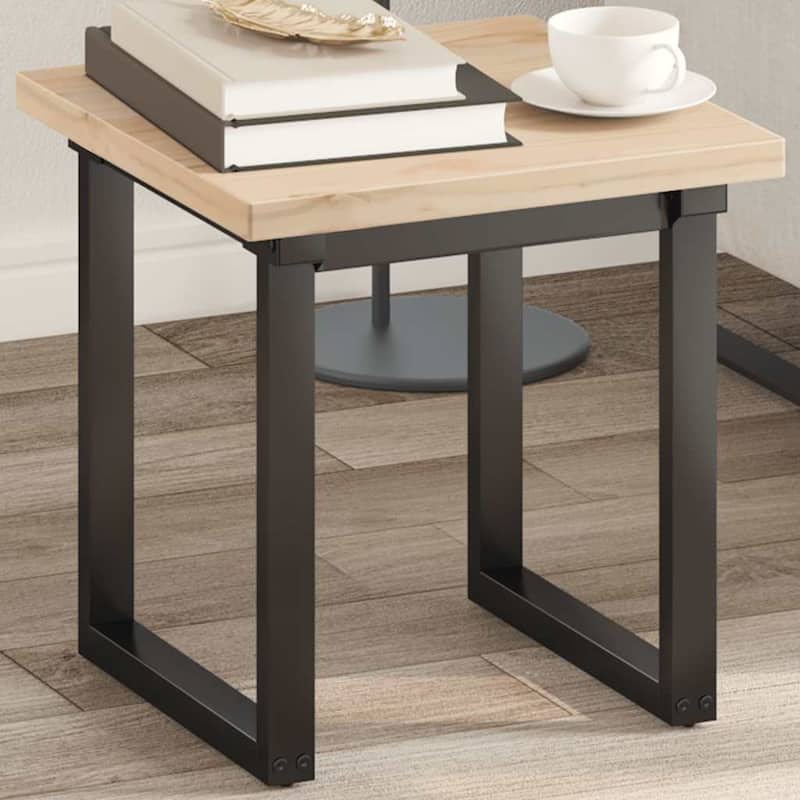 vidaXL Table Top Natural Pine Wood Solid Pine Wood 16 x 16 in Durable - 16 x 16 x 1 in